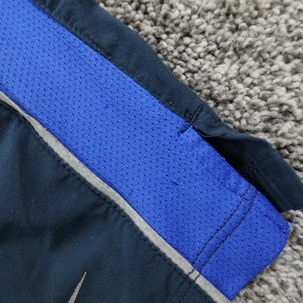 Nike Shorts Mens‎ L Blue Swoosh Drifit Running Drawstring Gym Workout Athletic